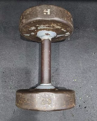 Vintage Hoffman Single 25lb Dumbbell USA • $35