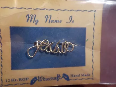 Vintage Gold Tone Pin Name Jessie 12kt. Rgp By Wirecraft • $2.99