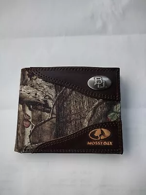 ZEP PRO Baylor Bears Bifold Leather & Nylon MOSSY OAK Camo Wallet • $39.95