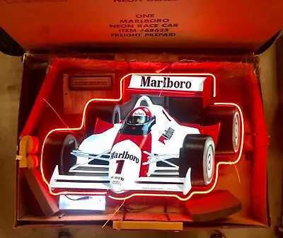 Marlboro Mobil 1 Neon Sign Indy Formula F1 Race Car Display New Old Stock Sign  • $3995