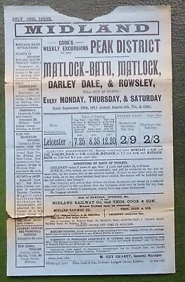 Hb Midland Railway 1911 To Matlock  Darley Dale  Rowsley X Leicester • £4.99