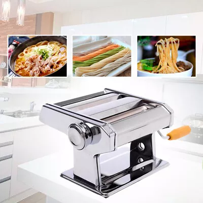 Stainless Steel Fresh Pasta Maker Roller Machine For Spaghetti Noodle Fettuccine • $24.99