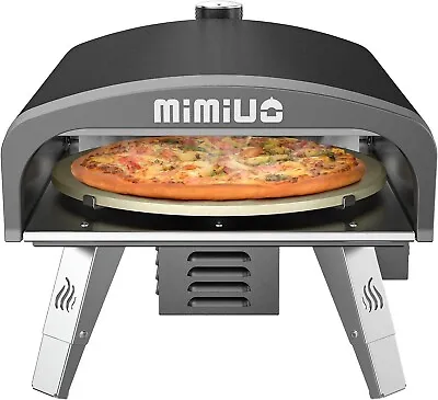 Mimiuo Outdoor Gas Pizza Oven With Automatic Rotating Pizza Stone - 14 Inch Port • $250