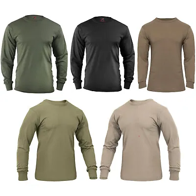 Rothco Military Tactical Solid Color Long Sleeve T-Shirt (Choose Sizes) • $17.99