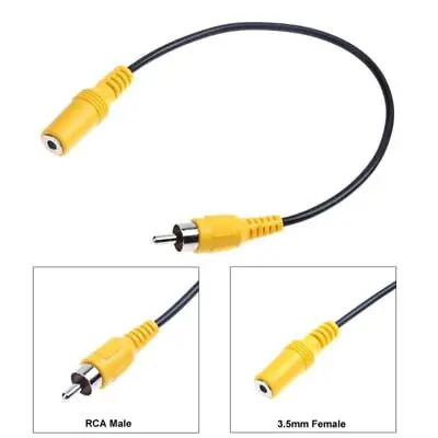 3.5mm Mono Female Plug To RCA Male Jack Audio Extension Cable Cord Plug Adapter • $1.69