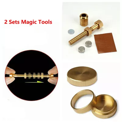 Magic Dynamic Coin Trick NUT Off BOLT PK Micro Psychic Self Moving Close Up Show • £7.59