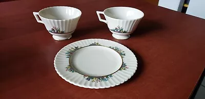 Vintage Lenox RUTLEDGE China P303 6 1/4 BREAD PLATE (1) W (2) CUPS Made In USA • $15