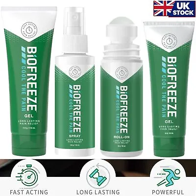 £11.72 • Buy Biofreeze Pain Reliever Gel Tube, Roll On Long Lasting Pain Relief Cold Therapy