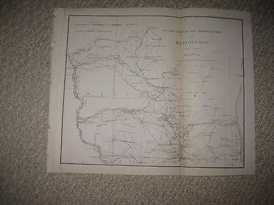 Superb Rare Antique 1886 Wisconsin Map Milwaukee Madison Dated Detailed Map Fine • $19.99