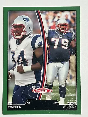 2007 Topps Total #401 Vince Wilfork & Ty Warren New England Patriots • $0.99