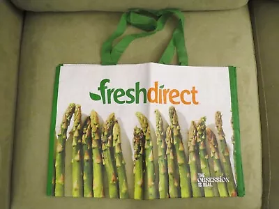 FRESH DIRECT Reusable Shopping Tote Bag: Green Asparagus • $2