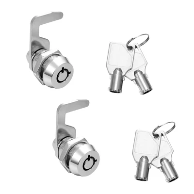 $19.99 • Buy 2 Pack 5/8  Toolbox Lock Replacement Lock Tubular Cam Lock Per Lock With 2 Keys