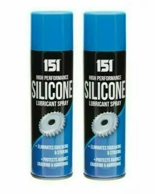 £7.49 • Buy 2X Lubricant Silicone Spray Eliminate High Performance Squeaking Sticking 200ml 