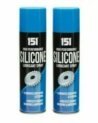 £7.49 • Buy 2X Lubricant Silicone Spray Eliminate High Performance Squeaking Sticking 200ml 