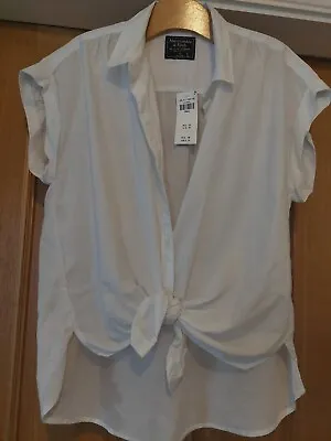 Abercrombie And Fitch White Blouse Size Small Bnwt • £7.99