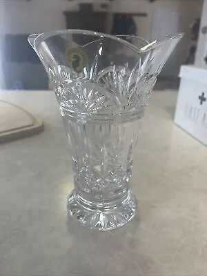 Waterford Crystal Lismore Signed Jim O'Leary Celebrations 8  Flared Vase 159463 • $59.99