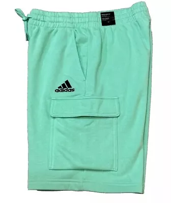 New Adidas Mens XL PolyCotton Elastic Drawstring Waist Cargo Sweatpant Shorts  • $19.95