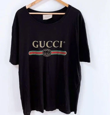 $681.80 • Buy GUCCI GG Logo T-shirt XL Black Authentic Unisex Used From Japan