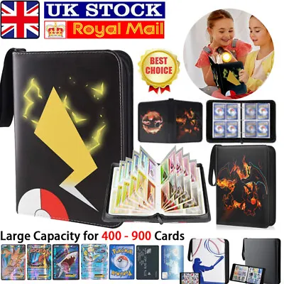 Pokemon 4/9-Pocket Trading Card Binder/Portfolio/Album/Folder(Fits 400/900Cards) • £4.79