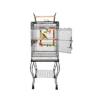 Liberta Gama Top Opening Small Parrot Cage With Stand - Black • £136.17