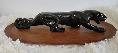 Vintage Stalking Black Panther/jag Statue 25” Ceramic. MCM • $175