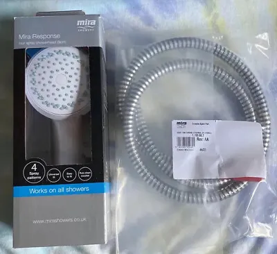 Mira Response ECO 4-Spray Head White + Mira Response Hose 1:5m - BOXED & SEALED • £39