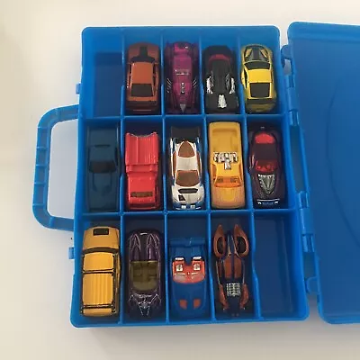 Hot Wheels Car Carry Case 13 Mixed Cars Vintage 2000s Models Collectables Toys • $79.95