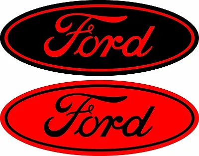 4  Ford Oval Black/red Set Vinyl Decal Sticker Car Truck Window 1 Of Each Color • $3.99