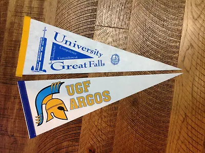 UNIVERSITY OF GREAT FALLS  Pennants  The Argos Of Great Falls Montana • $34.95