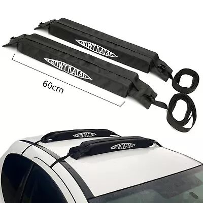 Conwy Kayak Car Roof Rack Pads Universal Canoe SUP Surfboard Soft Foam Bars 60cm • £22.99