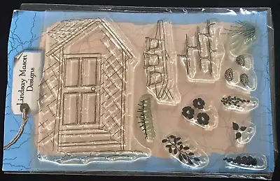 Lindsay Mason Clear Stamp Set - Cottage Set Door Wall Plant Pots Flowers Etc • £3.99