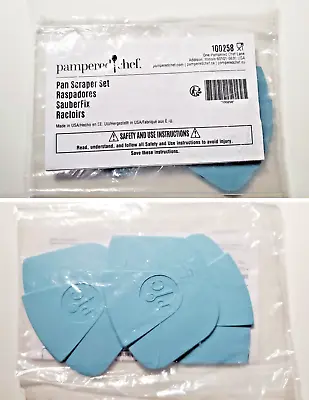 Pampered Chef Pan Scraper Set Of 3 - Teal - NEW In PKG  #100258  FREE SHIPPING!! • $13.49
