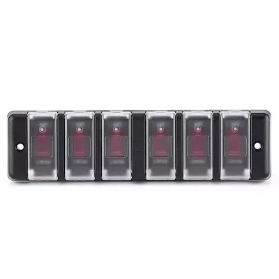 ‧★ 6 Gang 12V Waterproof Rocker Switch Panel Circuit Breakers For Car RV Marine • $22.69