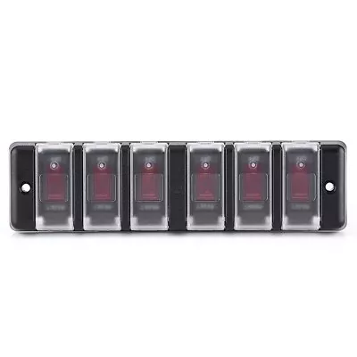 6 Gang 12V Waterproof Rocker Switch Panel Circuit Breakers For Car RV Marine B⁺ • $24.49
