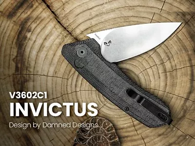 Kizer Flipper Knife Invictus 154CM Blade  Micarta Handle V3602C1 • $75