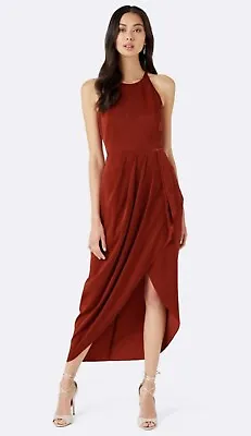 $35 • Buy FOREVER NEW Red Abbey Wrap Maxi Dress Size 10