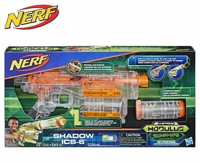 NERF Modulus Shadow ICS-6 Blaster - Clear/Orange • $65