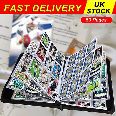 Trading Cards Binder 9 Pocket Zip Folder Sleeve Album Book Case Holder 900 Slots • £13.89