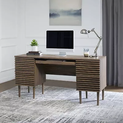 Modway Render Mid-Century Modern Office Desk In Walnut • $310.50