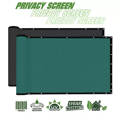 5' 6'×50ft Privacy Fence Screen Shade Cover Mesh Patio Garden Windscreen Outdoor • $35.99