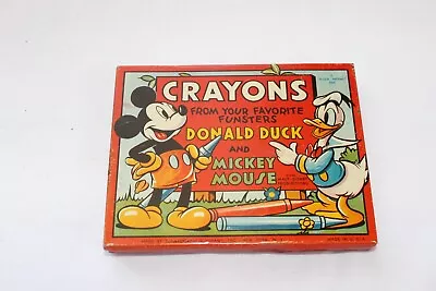 Vintage 1950 Child's Tin Litho Toy Paint Box Watercolor Walt Disney Mickey Mouse • $39.99