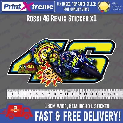 46 Sun & Moon Sticker Moto GP Motorcycle VR46 The Doctor Turtle Fumi Vale Racing • £3.49