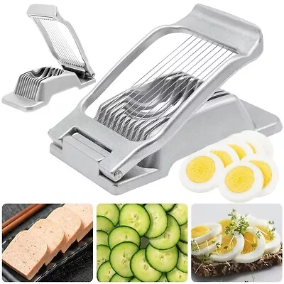 Kitchen Stainless Steel Egg Cutter For Hard Boiled Eggs Wire Ham Fruit Slicer • $7.49