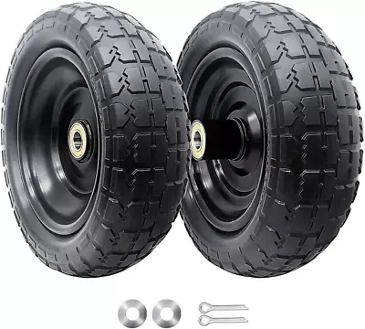 10-Inch Solid Replacement Tire And Wheel 4.10/3.50-4  - Flat Free Tires For Cart • $36.98