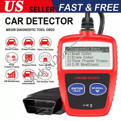 Automotive OBD Code Reader OBD2 Scanner Car Check Engine Fault Diagnostic Tool J • $13.99