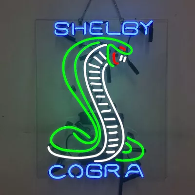 Shelby Cobra Neon Sign 19 X15 Lamp  Bar Man Cave Garage Wall Deocr Artwork Gift • $138.84