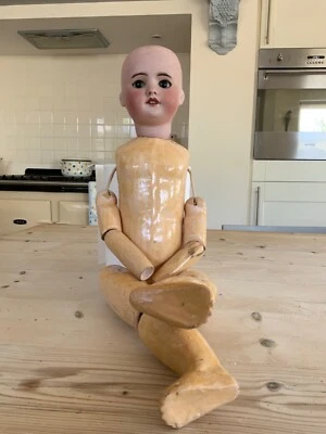 £45 • Buy Antique French SFBJ  Bisque Toy Dolls Head,glass Weighted Eyes.A/F