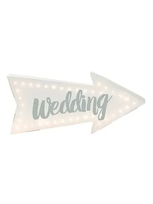 £9.99 • Buy Light Box LED Battery Operated Wedding Arrow Direction Sign(40cm)