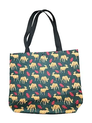 National Park Women’s Unisex Moose Green And Black Snap Tote Bag GC  • $17