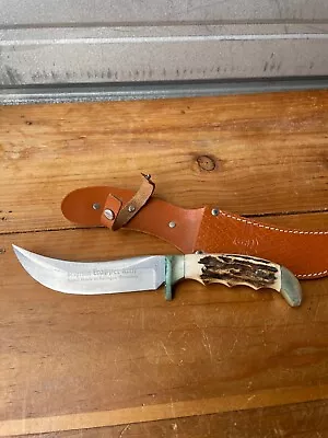 Vintage Anton Wingen Jr Othello Original Trapper Knife Solingen Germany Stag • $92